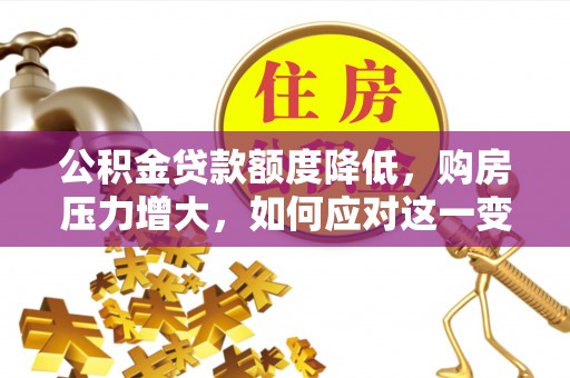 竹田公积金贷款额度降低，购房压力增大，如何应对这一变化？