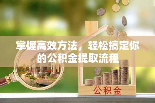 竹田掌握高效方法，轻松搞定你的公积金提取流程