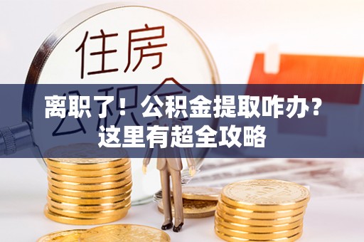 竹田离职了！公积金提取咋办？这里有超全攻略