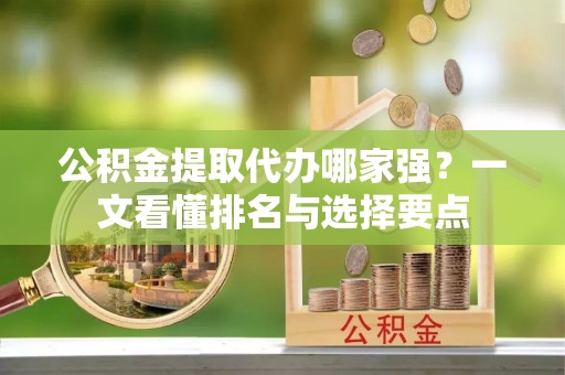 竹田公积金提取代办哪家强？一文看懂排名与选择要点