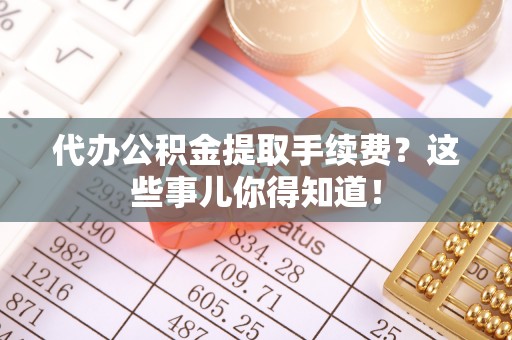 竹田代办公积金提取手续费？这些事儿你得知道！