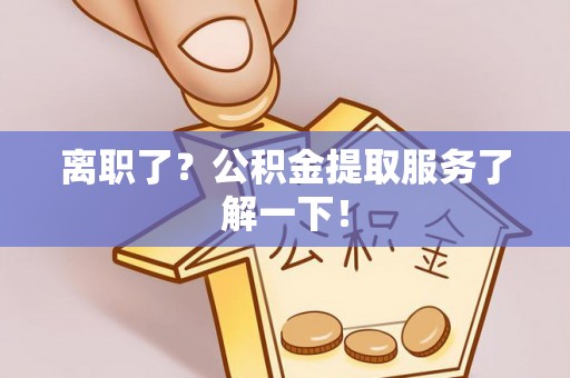 竹田离职了？公积金提取服务了解一下！