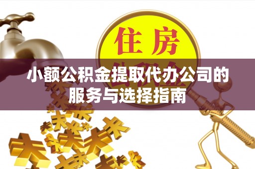 竹田小额公积金提取代办公司的服务与选择指南